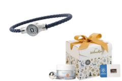 ORGANO Weihnachtsset – Click-Armband edelstahl/blau