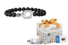 ORGANO Weihnachtsset – Onyx-Armband edelstahl